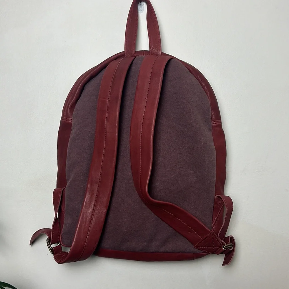 CNP Cut N Paste Genuine Leather Red Book bag Backpack